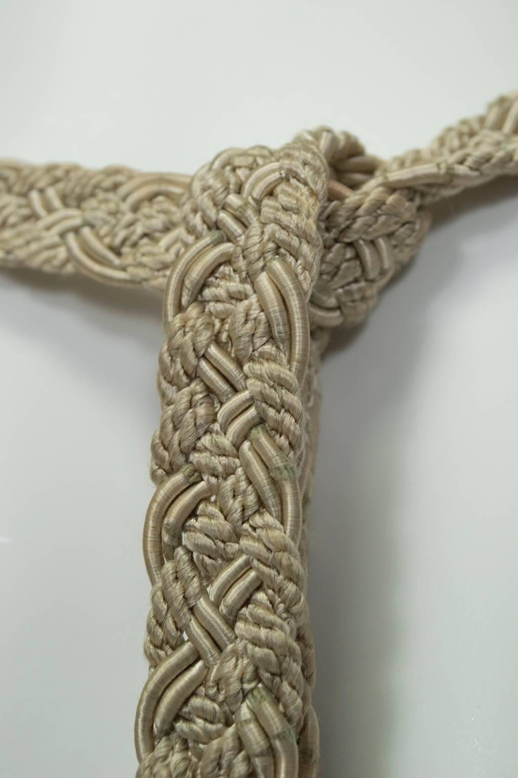 Yves Saint Laurent YSL Woven Silk Rope Tassel Belt, 1970s In Excellent Condition In Tucson, AZ