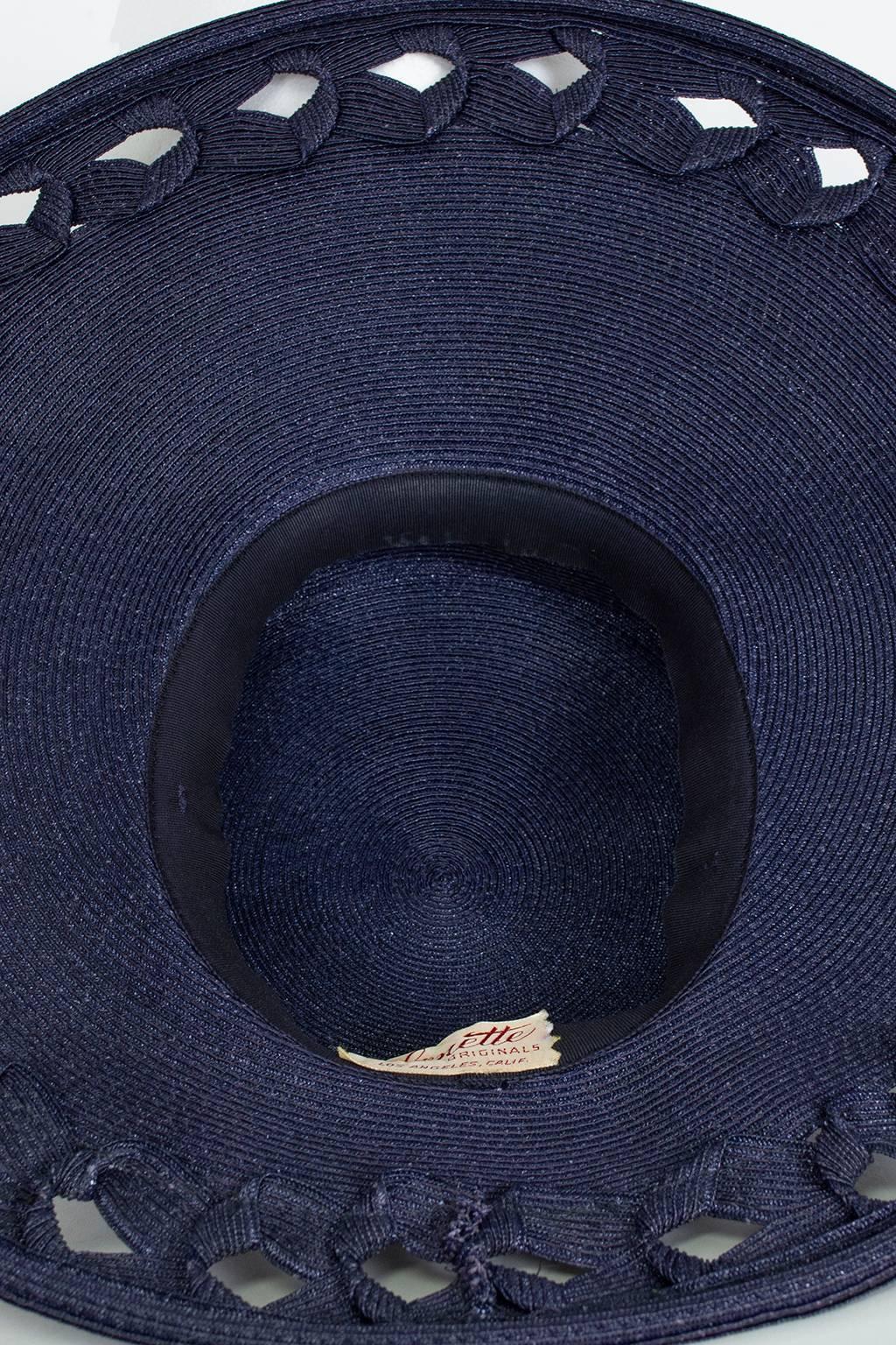 straw hat with hole on top