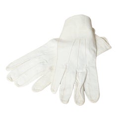 Men's White Kidskin Chauffeur Gloves, 1950s