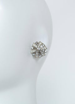 Signed Bogoff Art Deco Crystal Earrings, 1940s