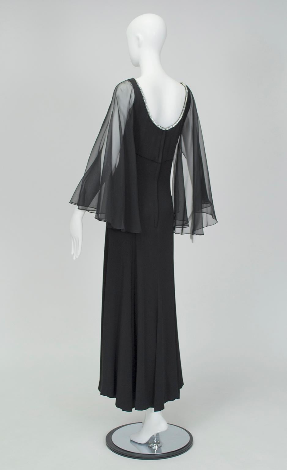 black sheer rhinestone dress