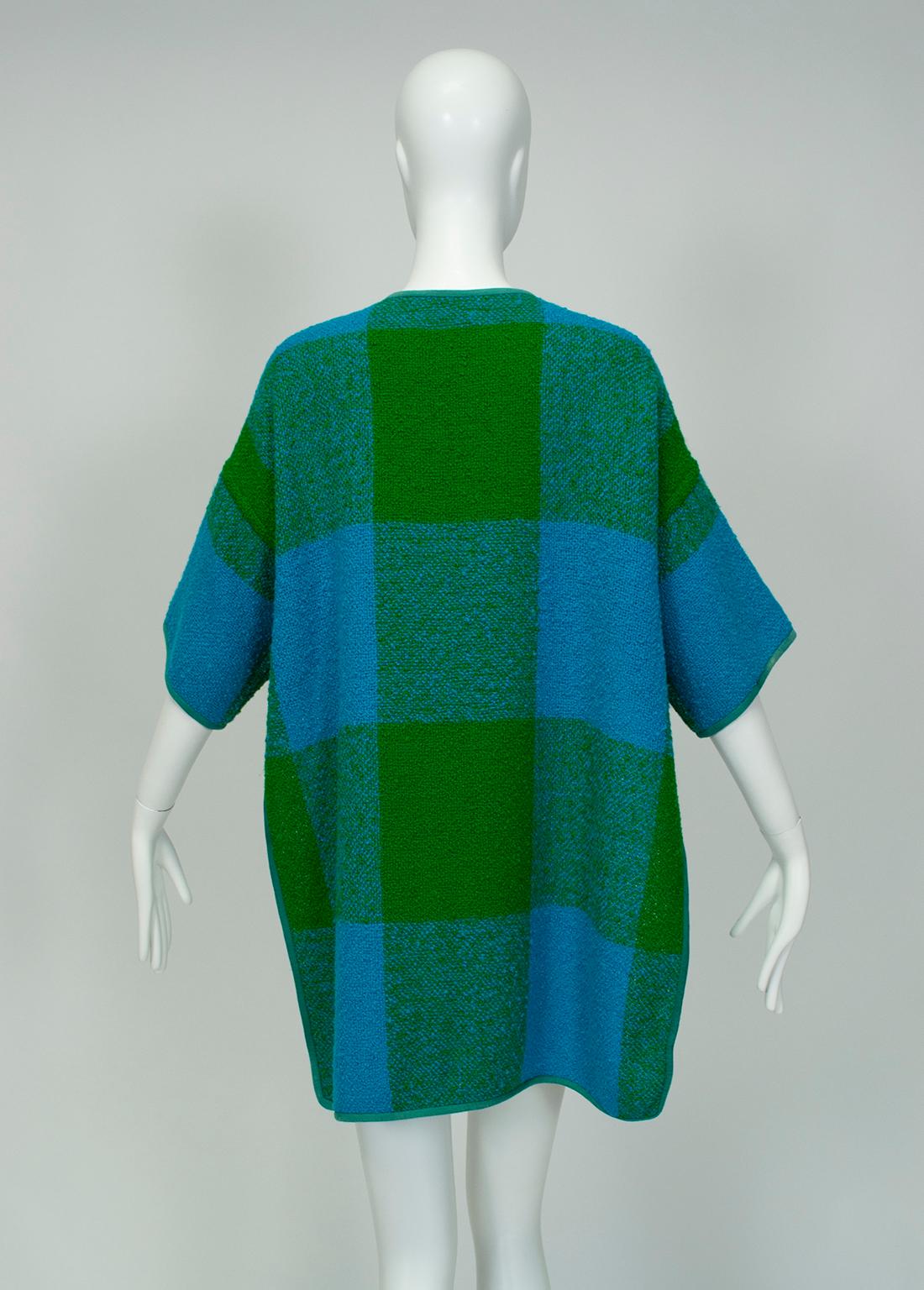 Women's Bonnie Cashin Plaid Bouclé Blanket Coat, 1960s