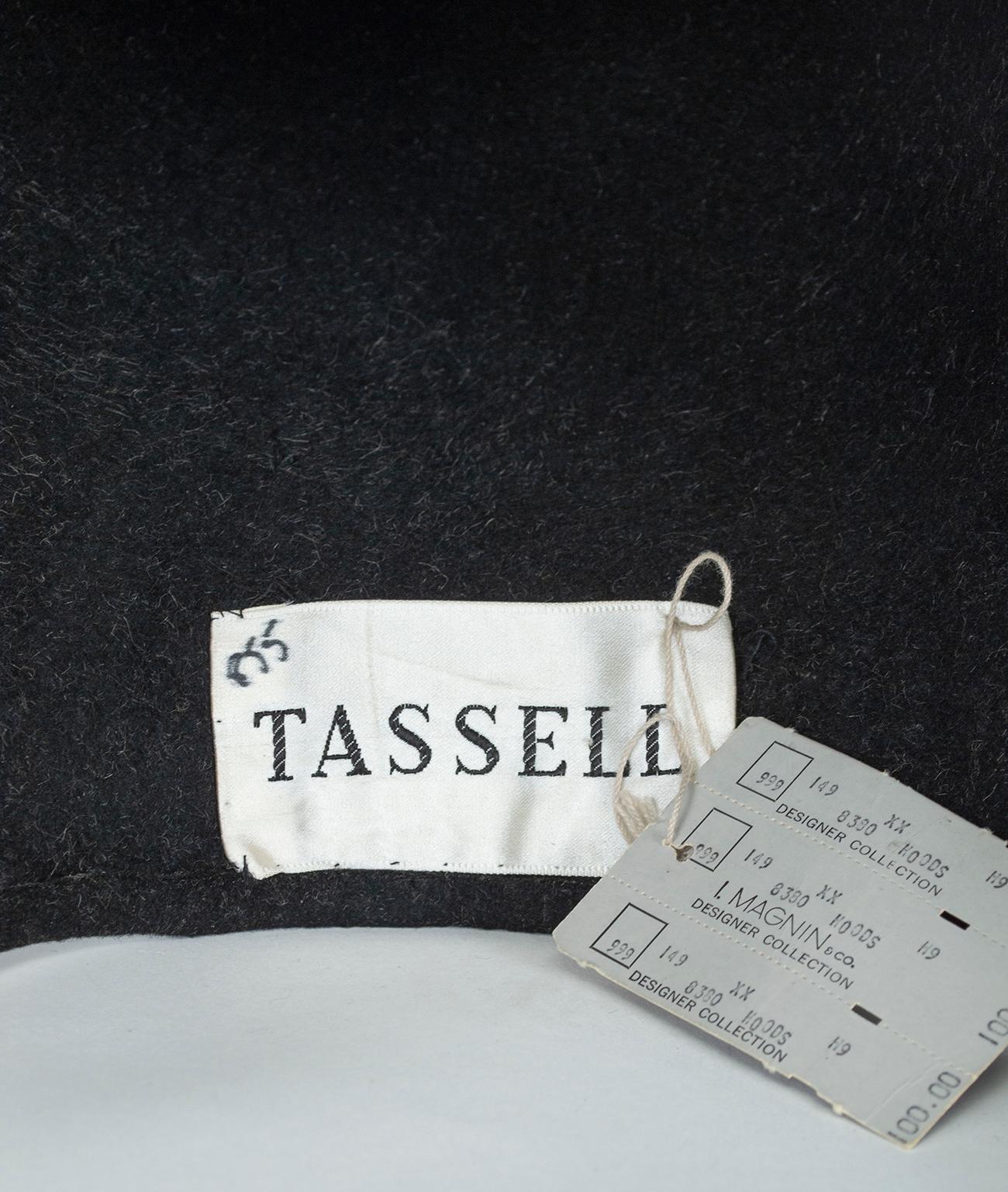 Gustave Tassell Charcoal Balaclava Helmet - Original Tags, 1960s 3