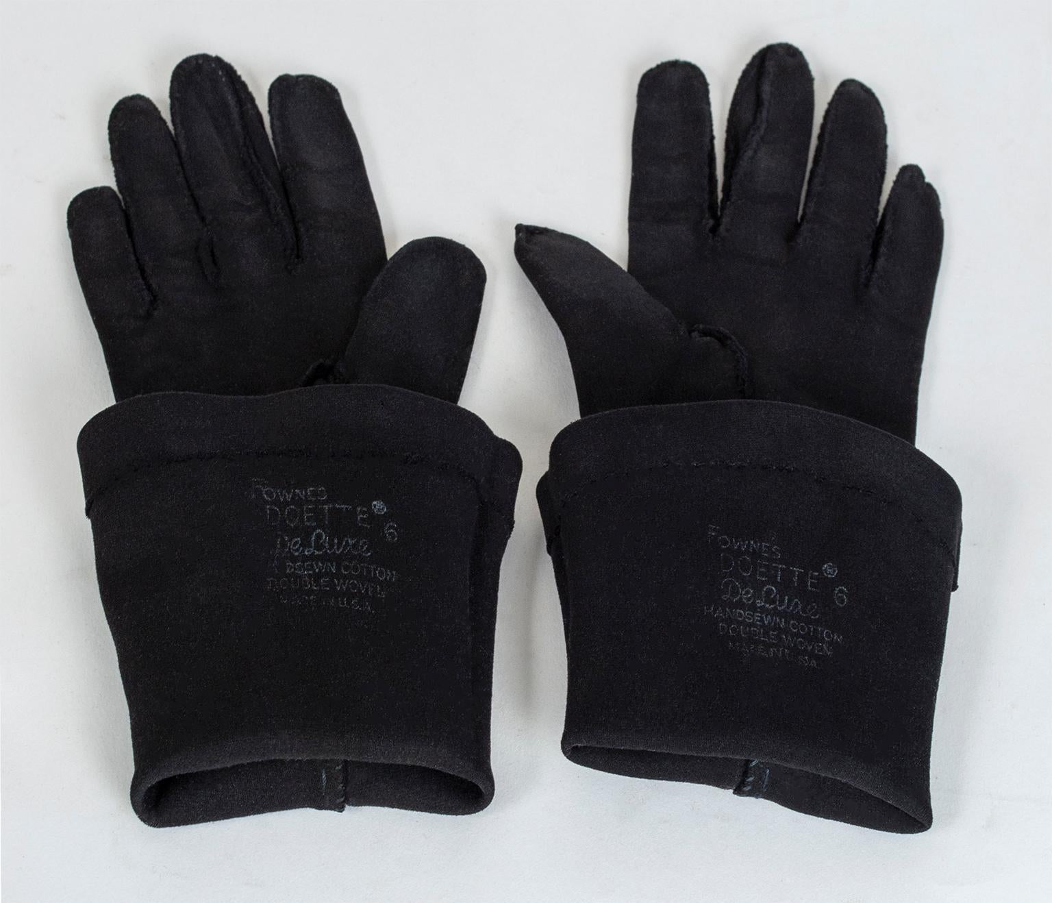 black evening gloves