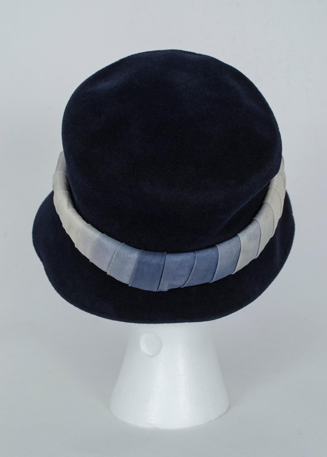 navy hat silk