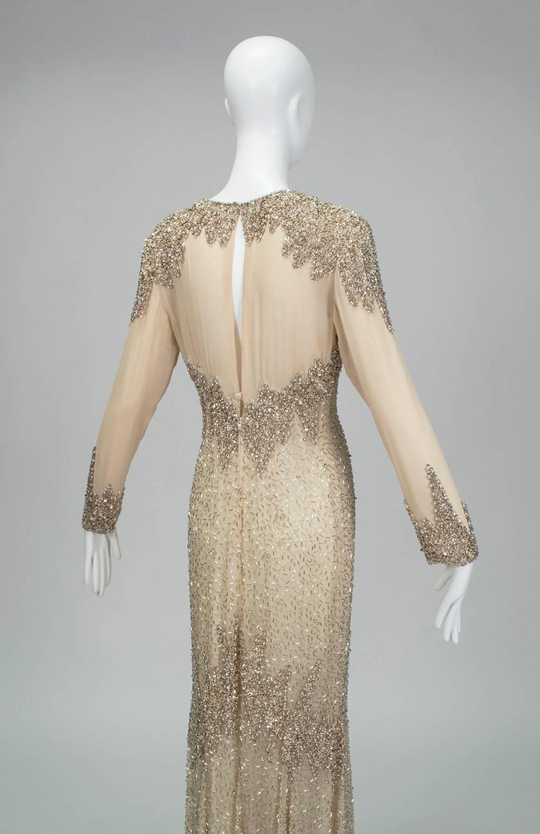 sequin illusion gown