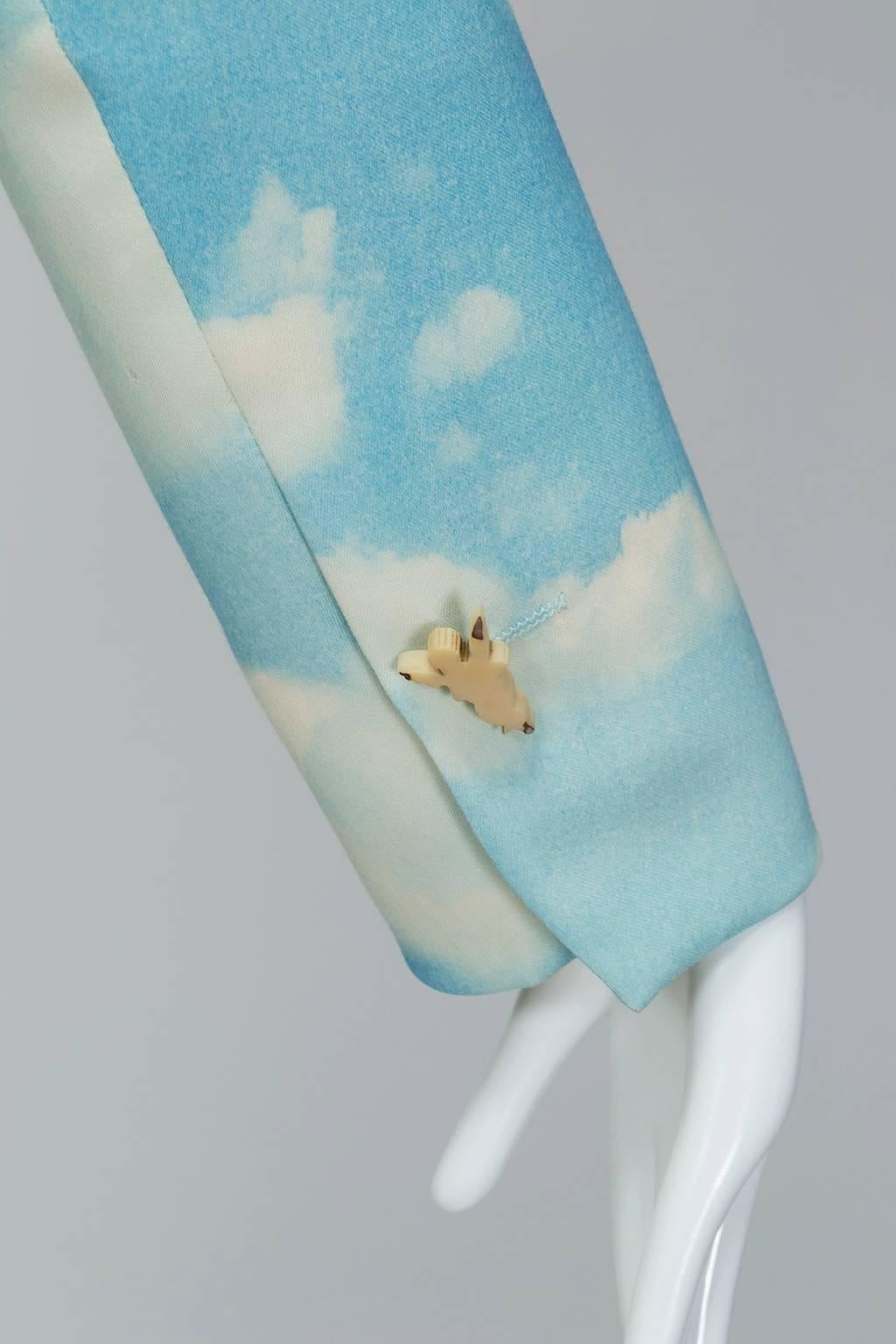 Moschino René Magritte Cloudy Sky Surrealism Blazer, 1992 1