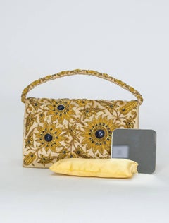 Lapis Lazuli and Embroidered Gold Bullion Zardozi Evening Bag, 1960s