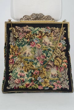 Jolles Original Austrian Petit Point Tapestry Evening Bag, 1930s