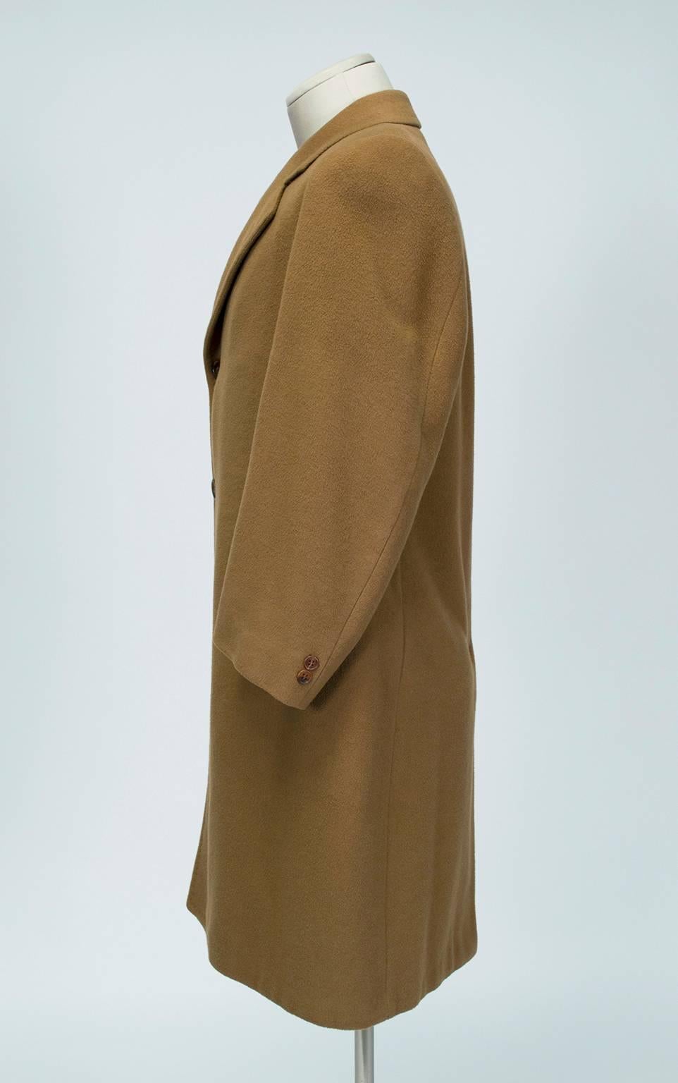 camel cashmere topcoat