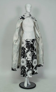 Woodstock Printed Cape / Maxi Skirt and Halter Ensemble, 1960s