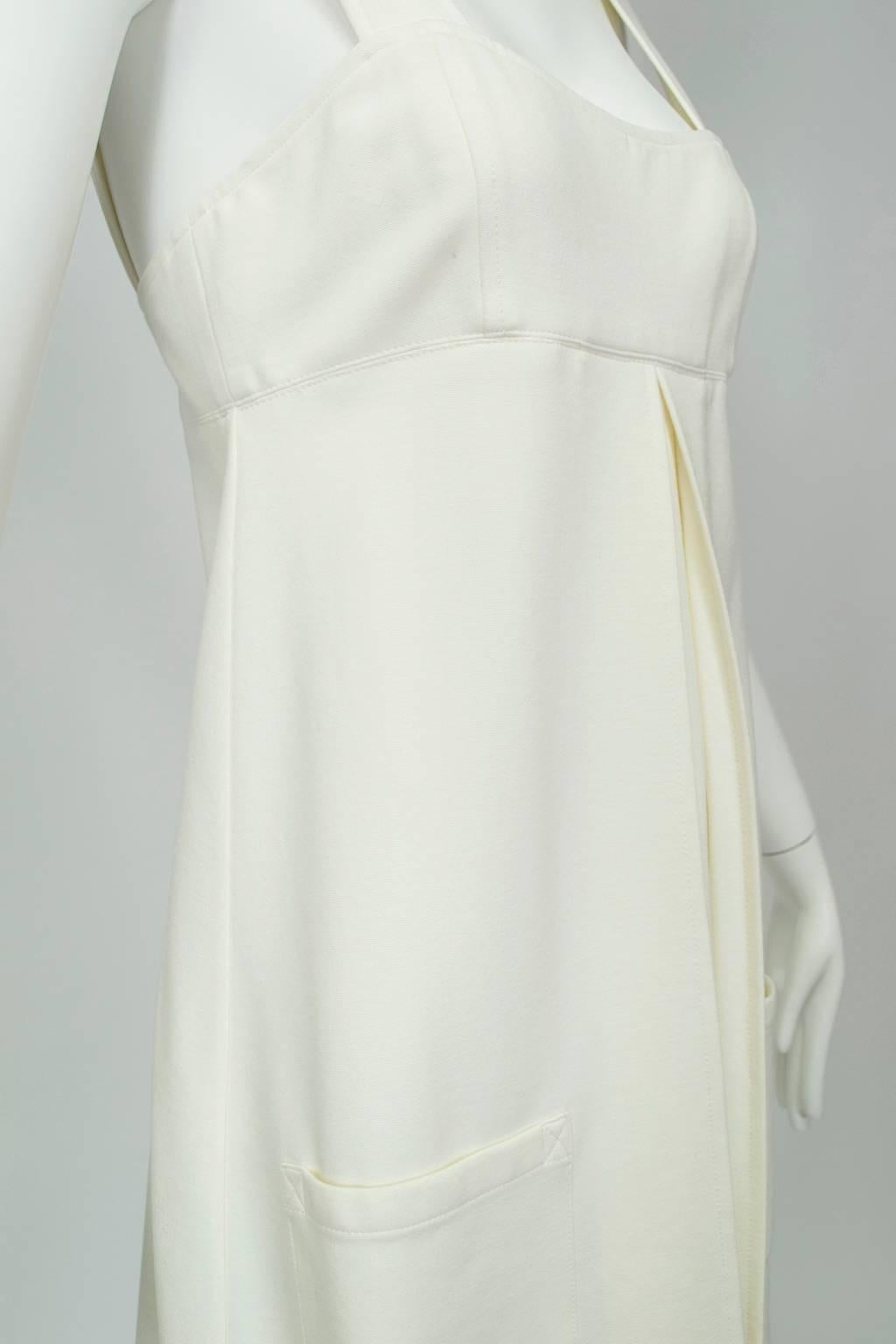 White von Furstenberg Empire Pinafore Tunic Micro Mini Dress - XS, 21st Century In Excellent Condition In Tucson, AZ