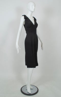 Luis Estévez Nero *Taglia grande* Vestito con spalla annodata - M-L, 1957