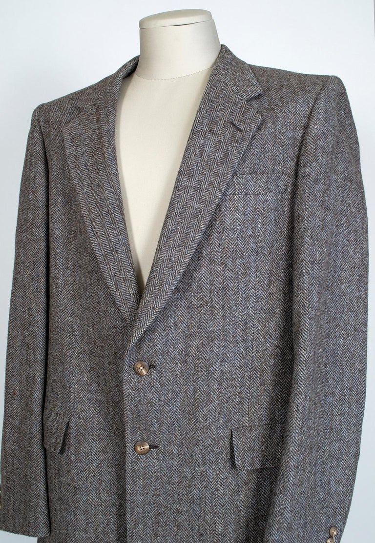 Men’s Christian Dior Greige Herringbone Sport Jacket, 1970s For Sale at ...