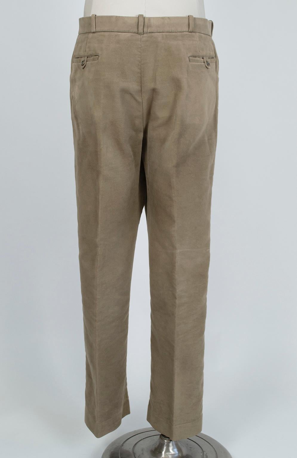 Ensemble veste et pantalon de chasse Norfolk en cuir de mouton kaki britannique pour homme - XL, années 1960 en vente 4