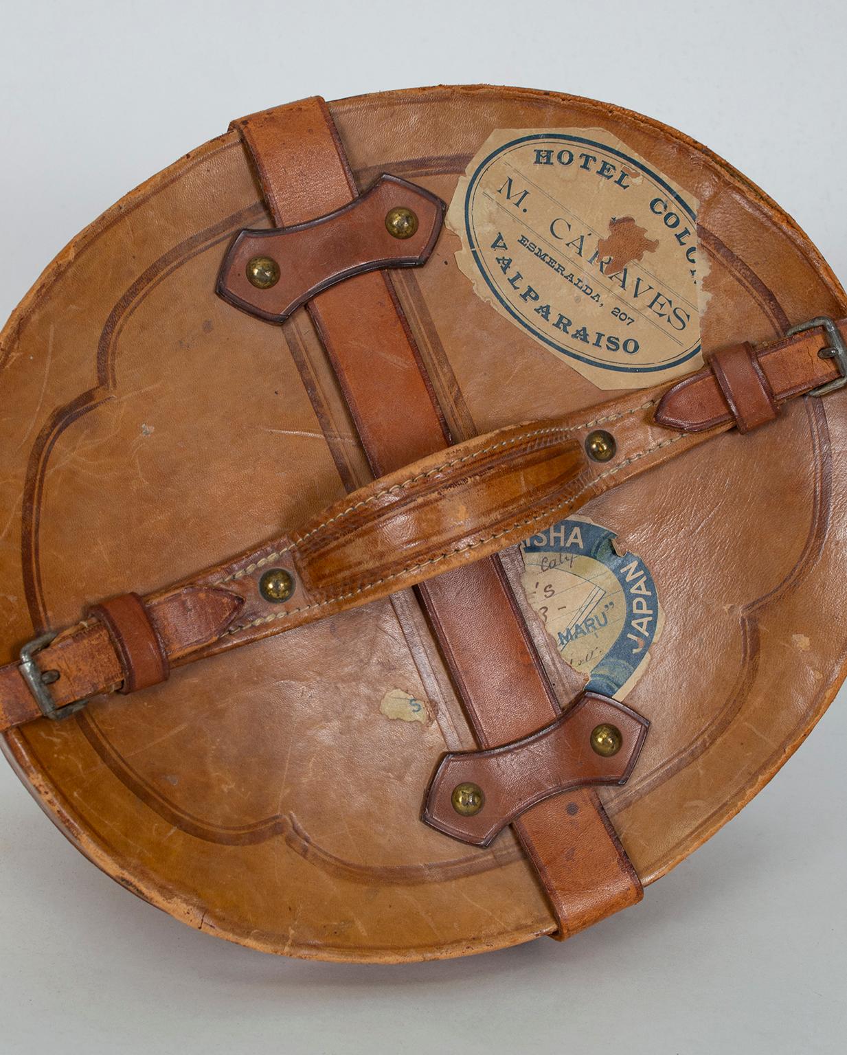 Harrod's Beaver Fur Top Hat and Travel Case with Transport Stickers, 1910 3