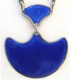 Vintage Enameled Silver Pendant by Gucci