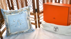 Vintage ‎Hermès Custom Silk Medium Scarf Pilllow "Mediterranee"