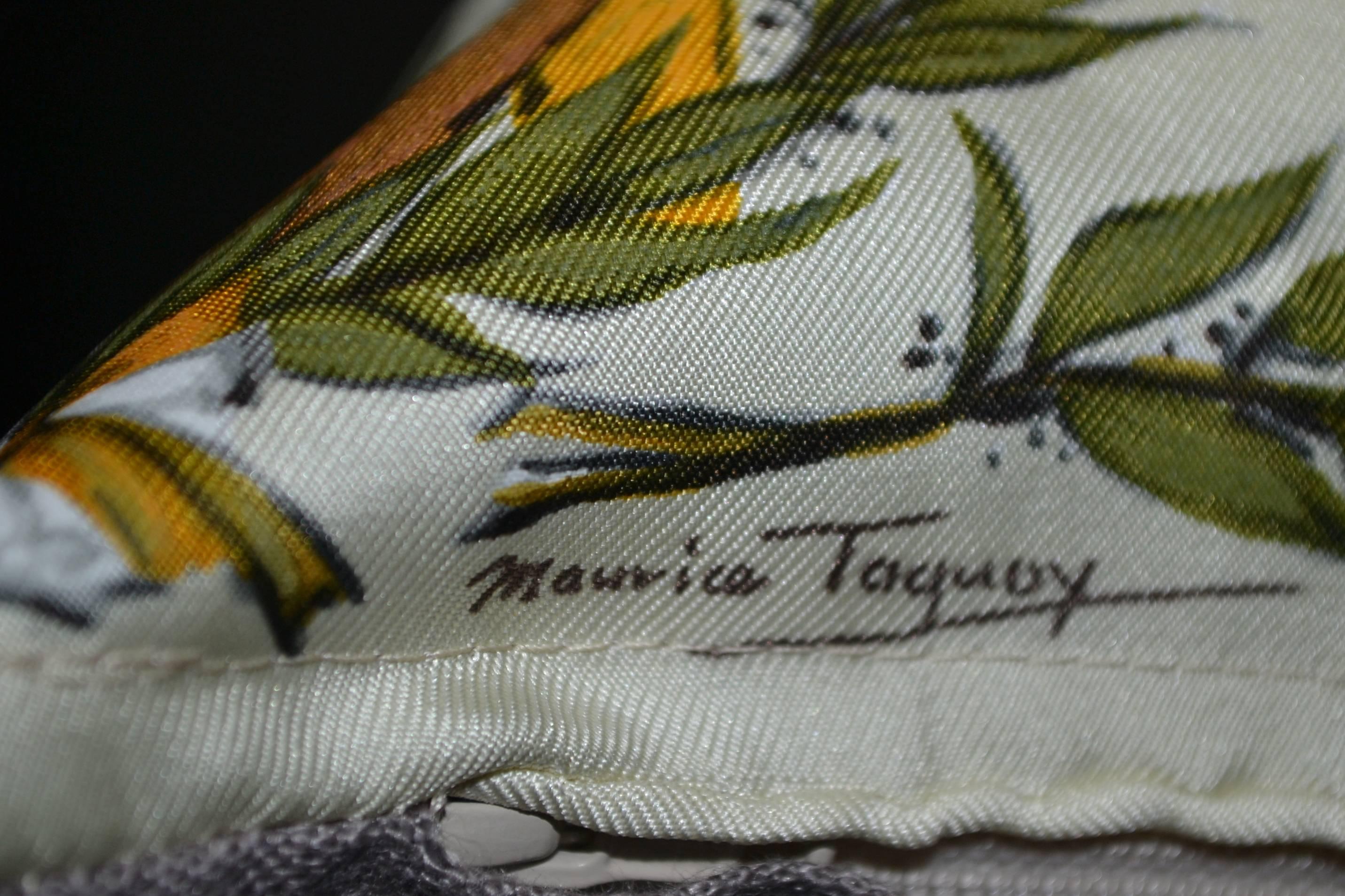Vintage ‎Hermès Silk Scarf Pillow Maurice Taquoy 