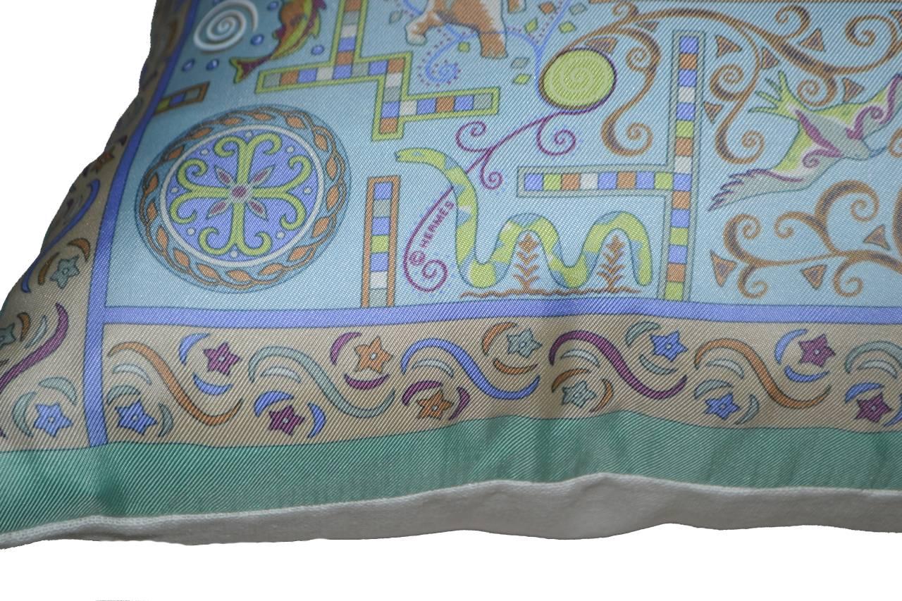 Vintage ‎Hermès Silk Scarf Pillow 