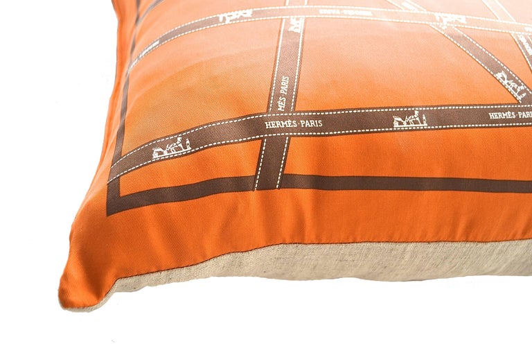Vintage ‎Hermès Custom Scarf Pillow "Gift Ribbons" at 1stDibs
