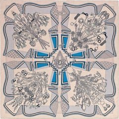 Hermes Cashmere and Silk Carre 140cm X 140 cm Bouquets Sellier