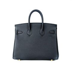 Hermes Birkin 25 Black Togo Gold Hardware (GHW) Stamp A (2017)