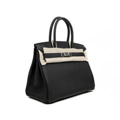 Hermes Birkin 30 Black (Noir) Togo Palladium Harware (PHW) Stamp A (2017)