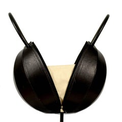 NitaSuri Pilo Black Leather Sphere Handbag