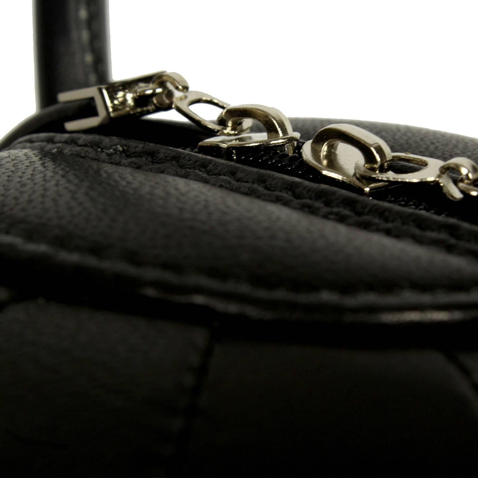 Women's NitaSuri Pilo Black Leather Sphere Handbag For Sale