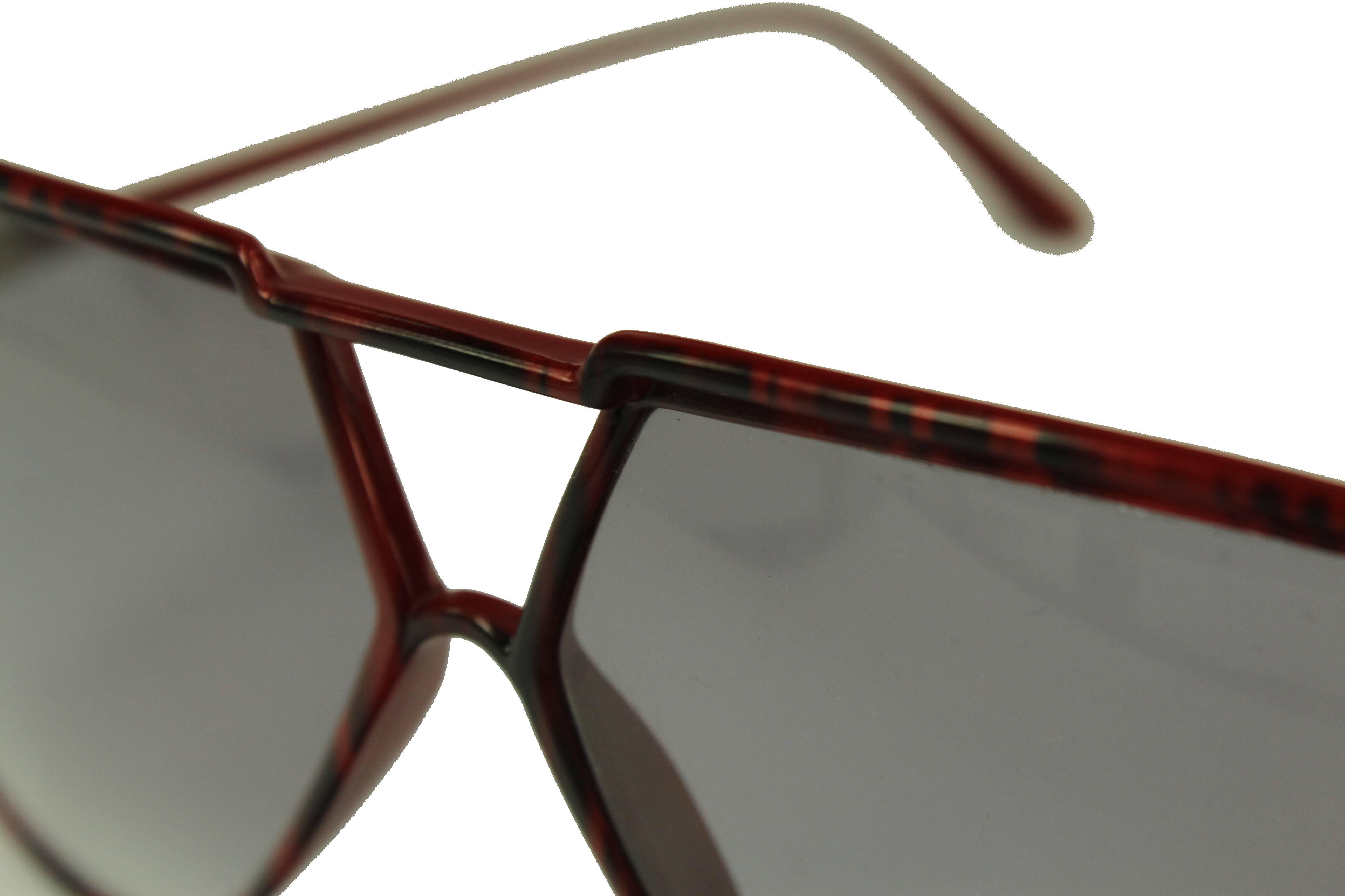 Gray 1980's Yves Saint Laurent Sunglasses 8129