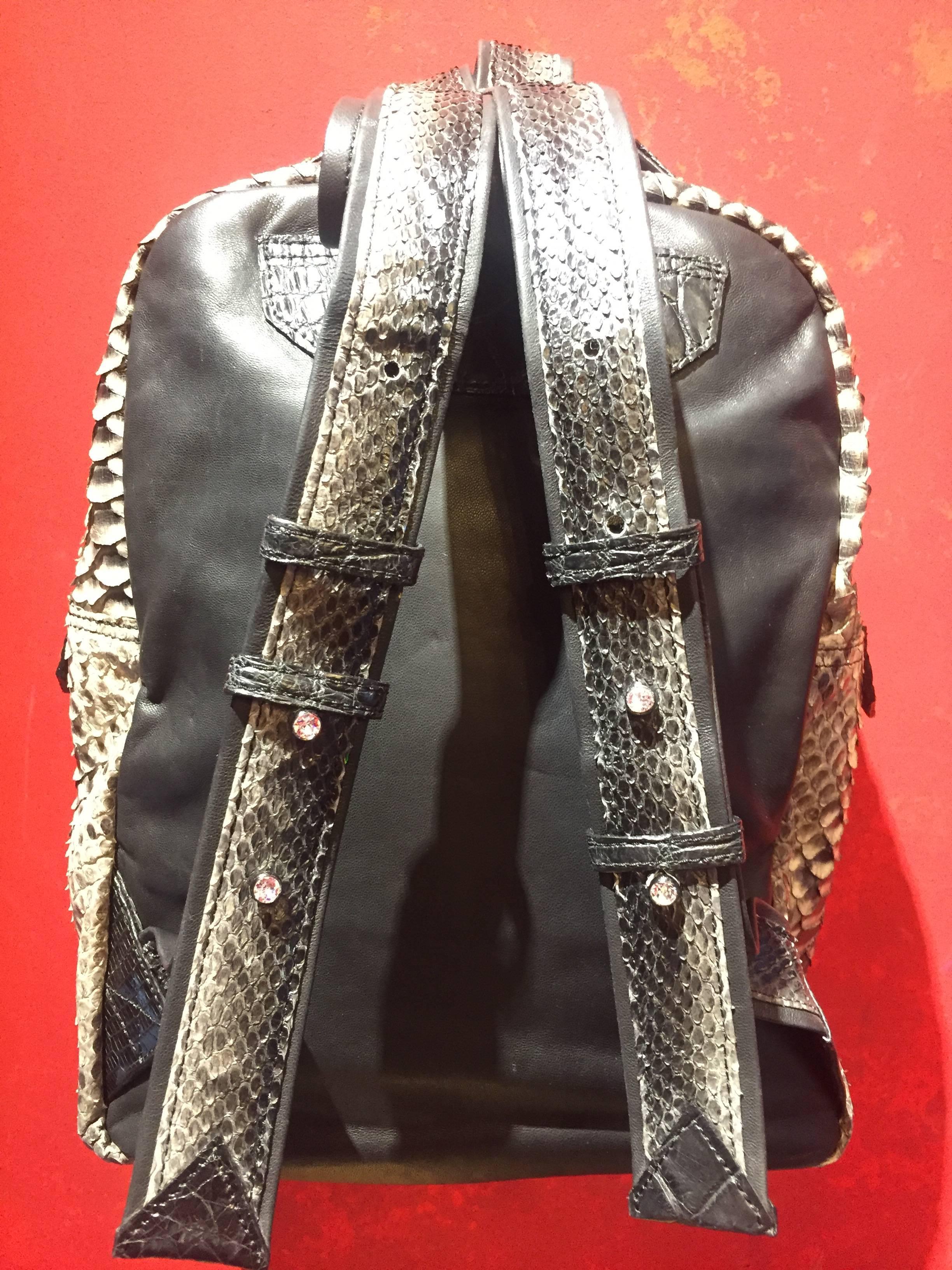 Ana Switzerland Python Backpack  For Sale 3