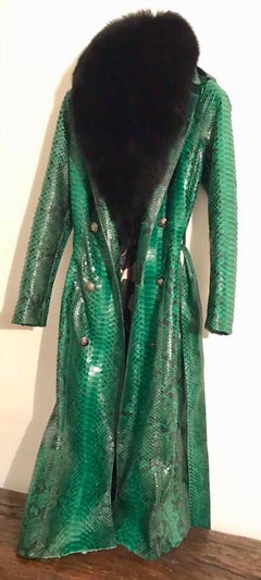 Ana Switzerland Green Python long coat