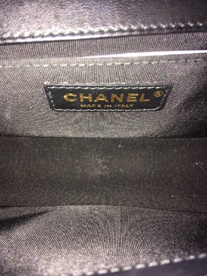 Chanel Medium Black Lambskin Tweed boy Bag  For Sale 1