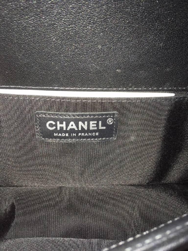 Women's or Men's Chanel Medium Chevron Lambskin Irridescent PVC Boy Bag, 2017  For Sale