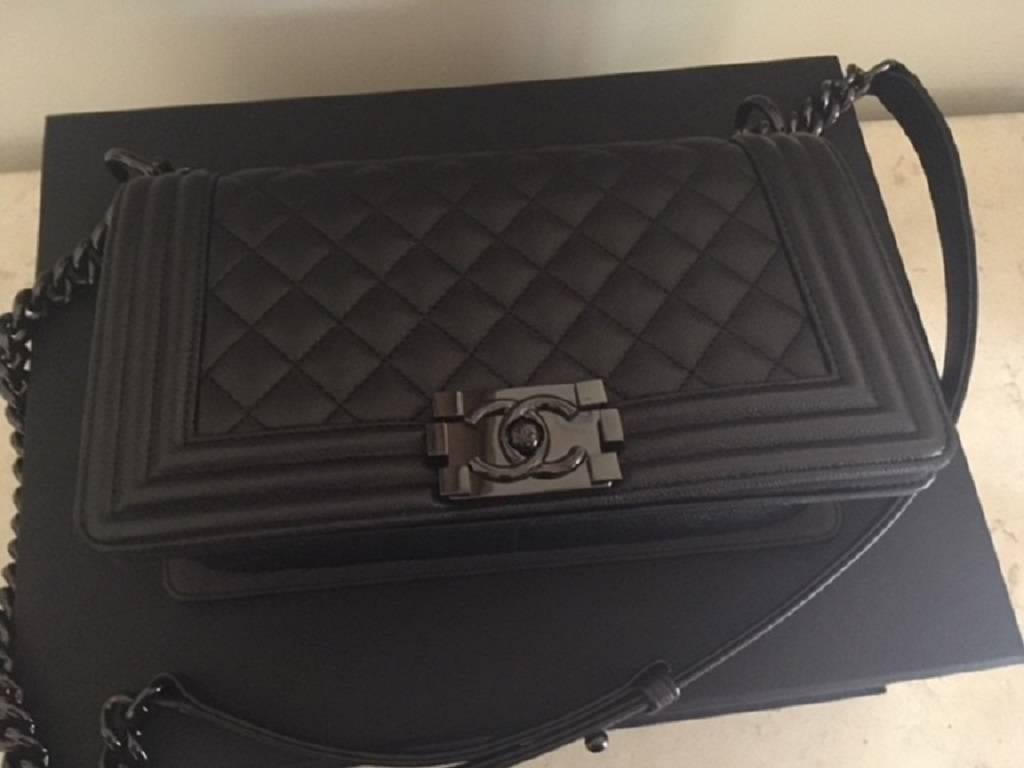 chanel so black boy bag