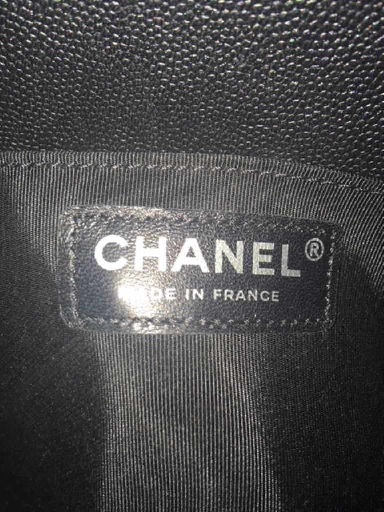 Women's or Men's Chanel Medium Quilted Caviar Leather So Black Boy Bag