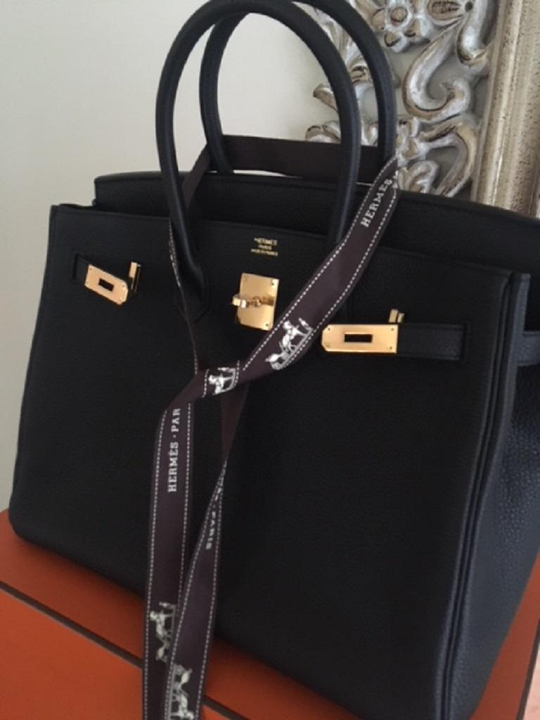Hermes 2018 Brand New Birkin 35 with TOGO leather in Black with Gold Hardware In New Condition For Sale In Melbourne, AU