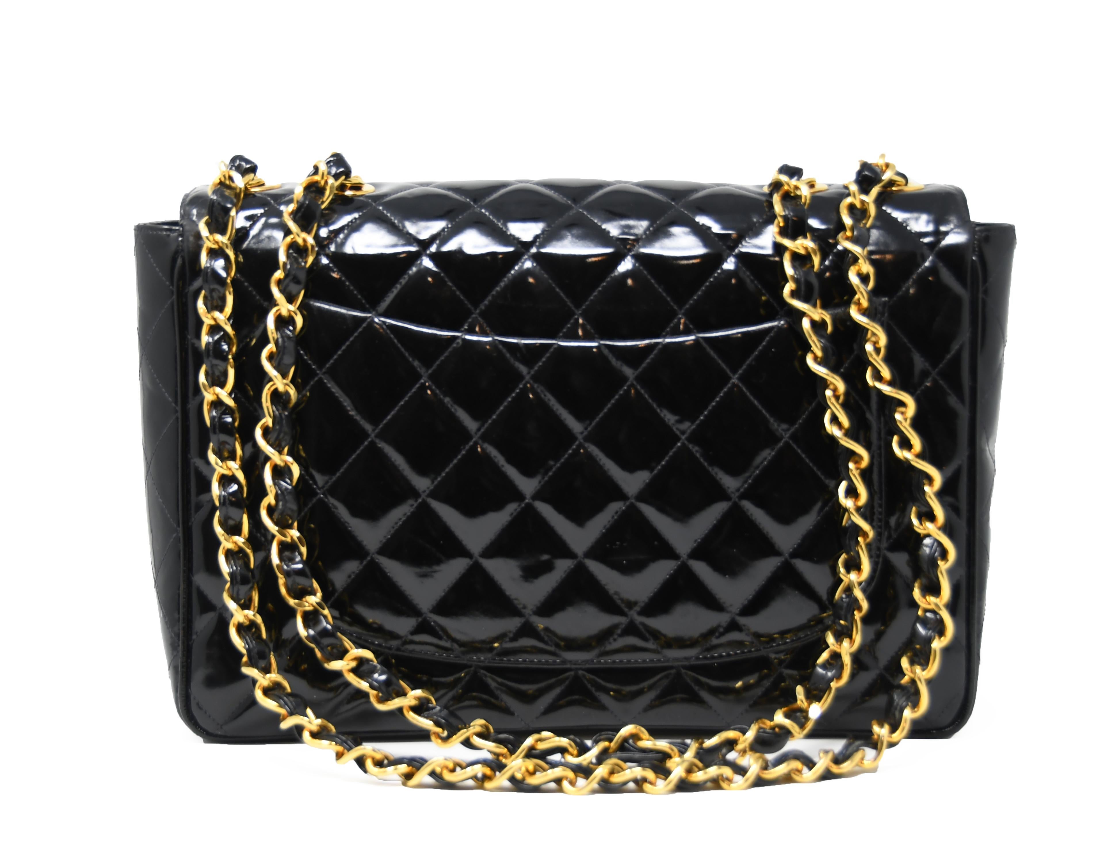 chanel vintage patent bag