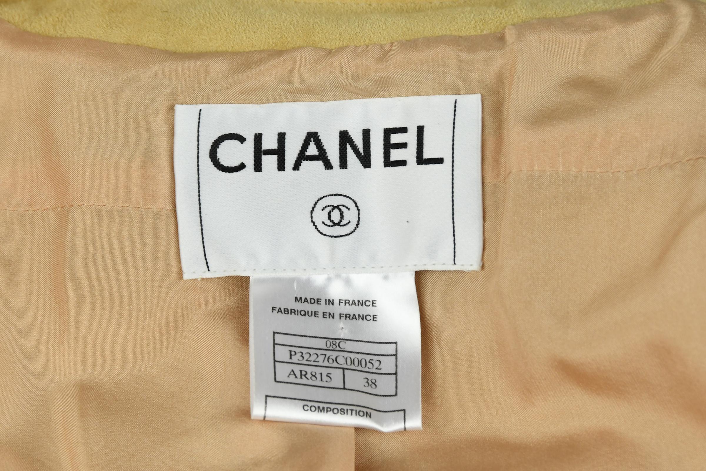 Women's Chanel Tan Suede Top - Size FR 38 For Sale