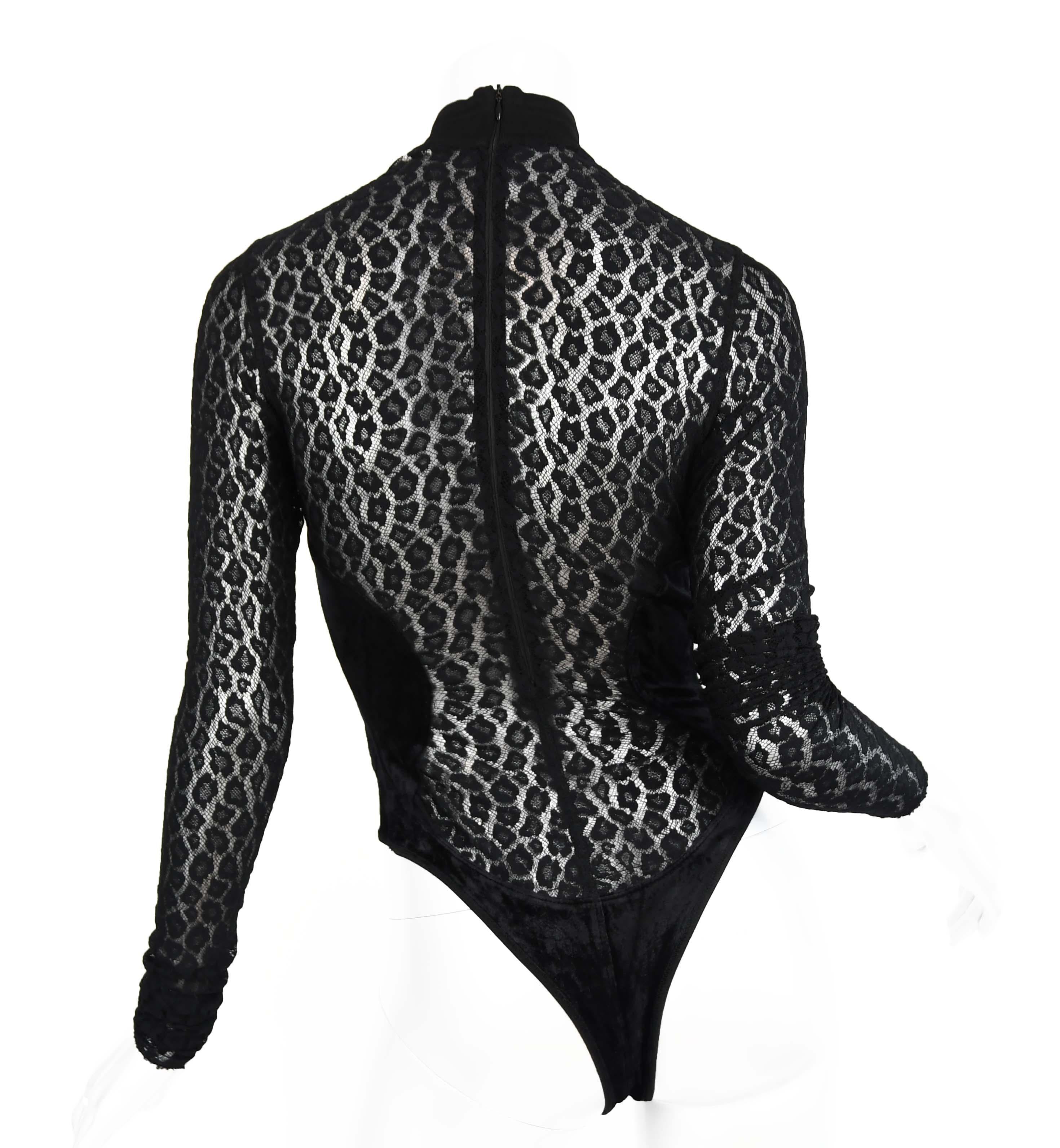 black leopard bodysuit