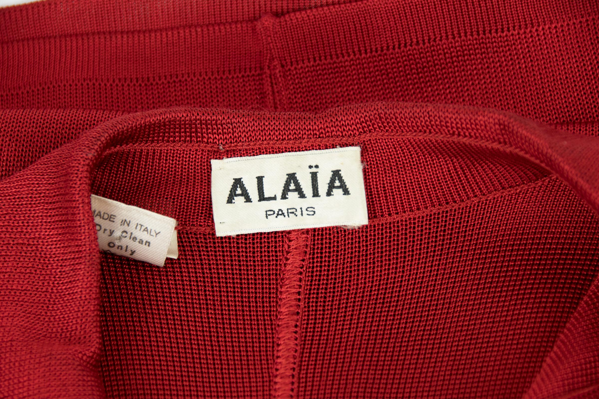 Women's Vintage Alaia Red Dress For Sale