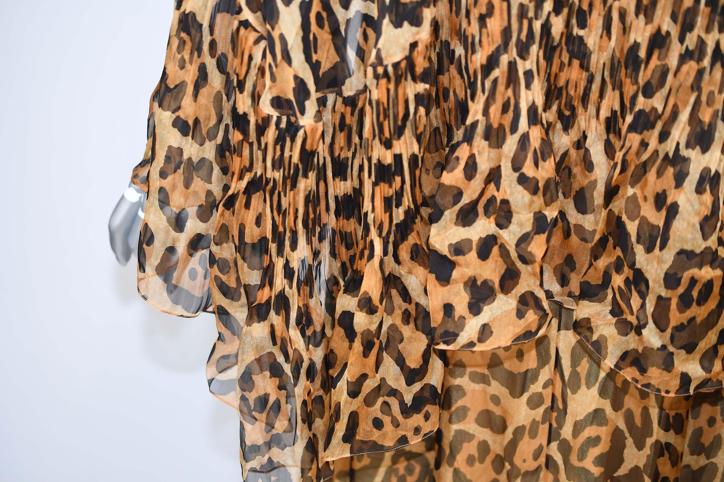 Christian Dior Silk Leopard Gown  For Sale 1