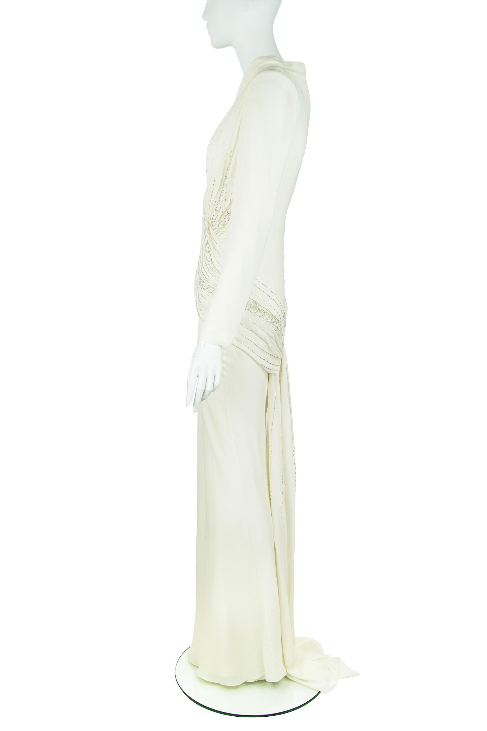 vintage white beaded dress
