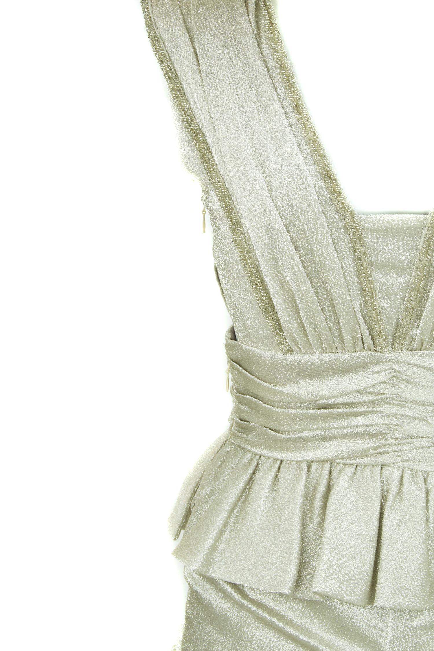 Women's Viktor & Rolf Silver Sleeveless Gown  For Sale
