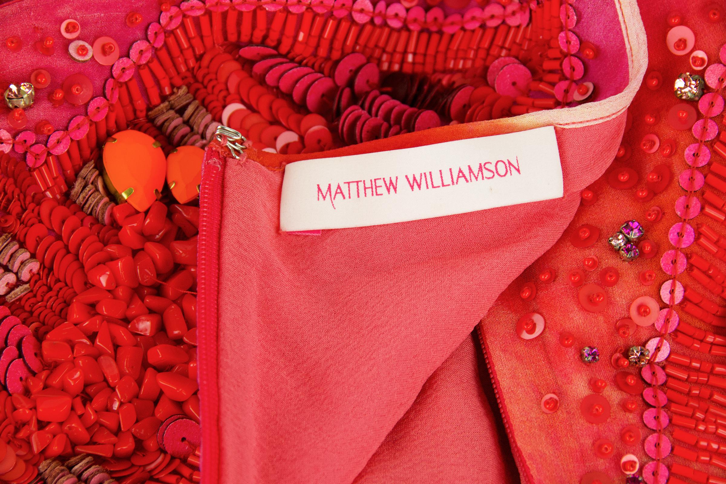 Matthew Williamson Coral Dress 15th Anniversary Celebration - Size UK 8 For Sale 6