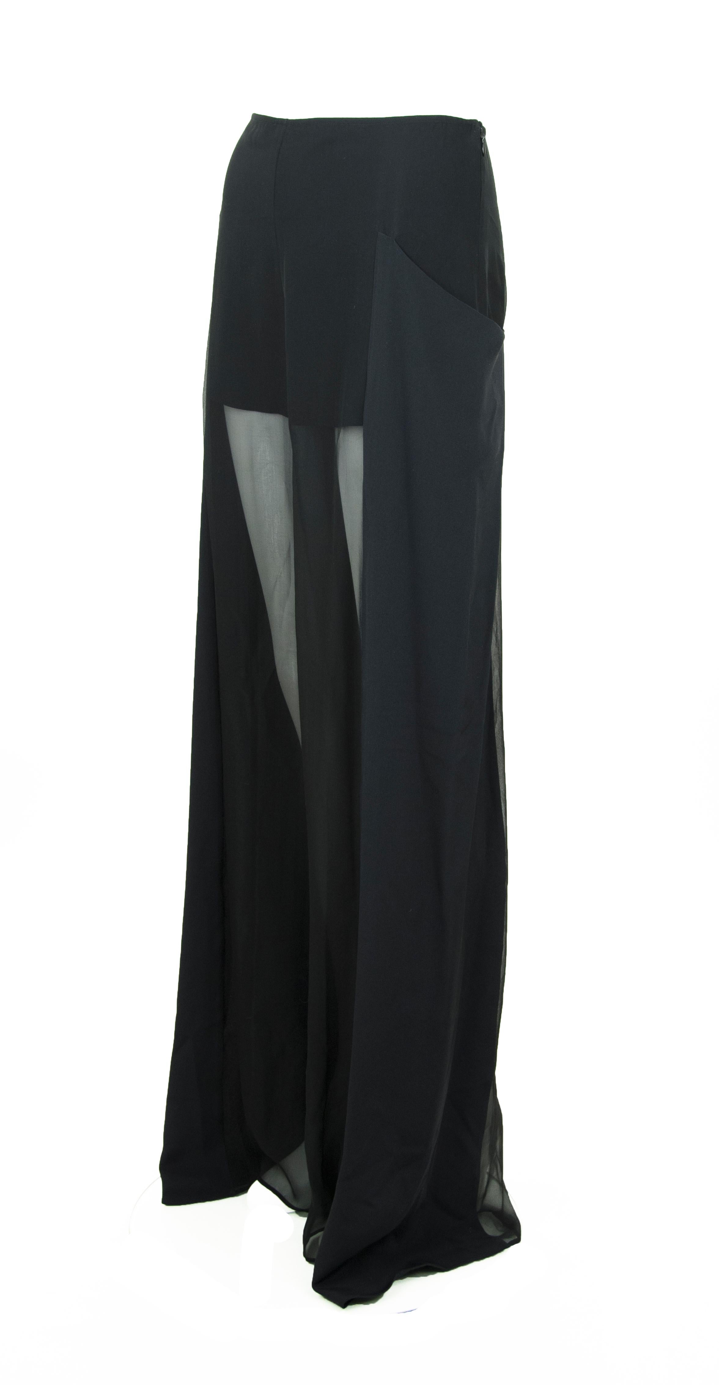 Women's Black Pucci Sheer Pants - Size M For Sale