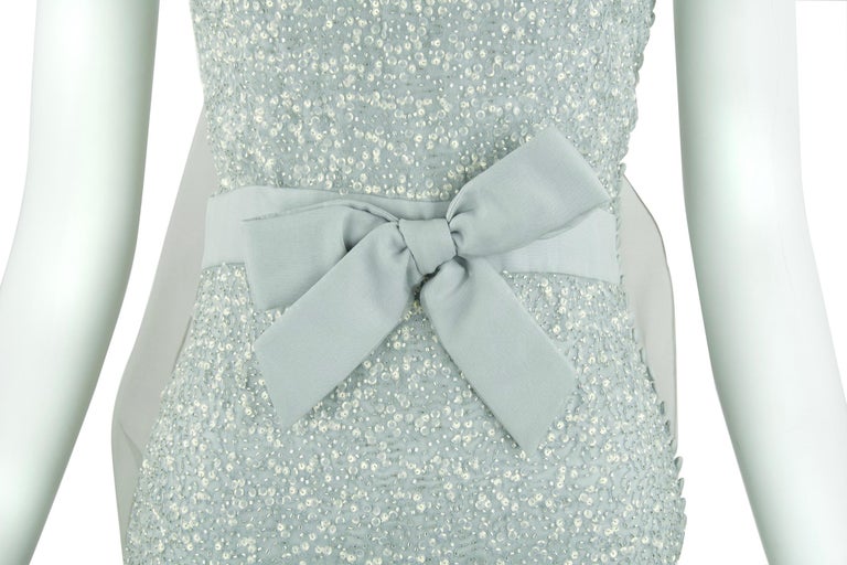 Christian Dior Silver Sequin Dress with Bows - Size FR 32 For Sale at ...