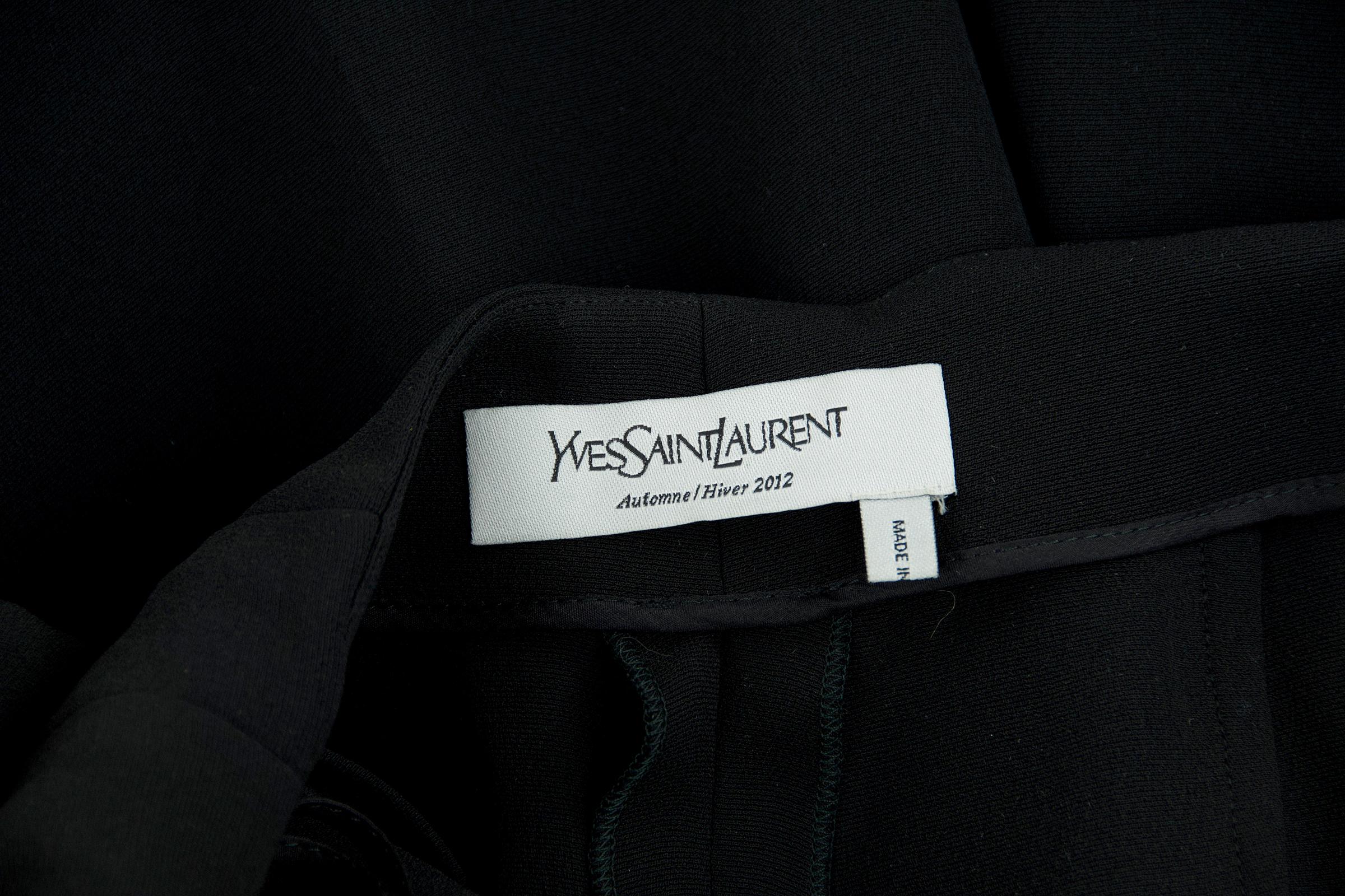 Women's Yves Saint Laurent Black Jumpsuit with Silver Chain Finish   For Sale