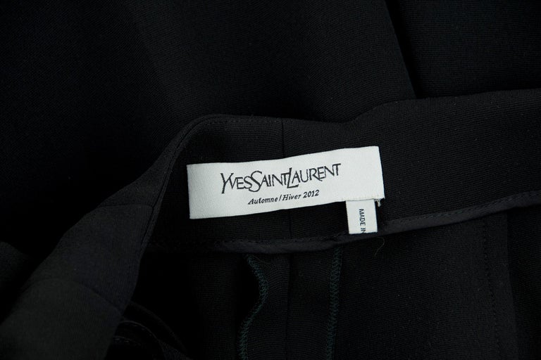 Yves Saint Laurent Black Jumpsuit with Silver Chain Finish For Sale at ...